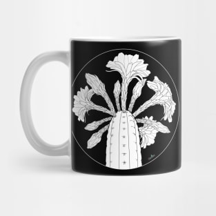 Trichocereus Flowering Spiral Solid Mug